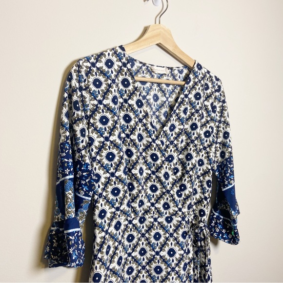 Altar'd State Navy and White Faux Wrap Dress - Picture 8 of 10